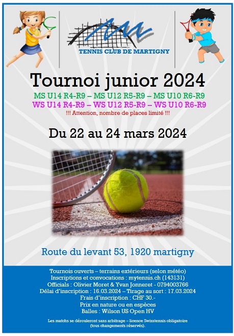 Tournoi juniors 2024 